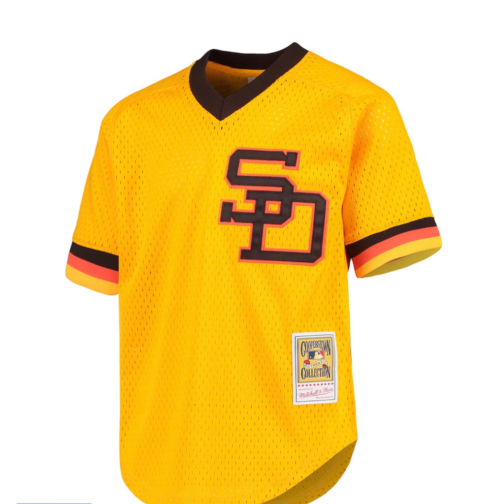 Youth Mitchell & Ness Dave Winfield Gold San Diego Padres Cooperstown Collection Mesh Batting Practice Jersey Size: Large