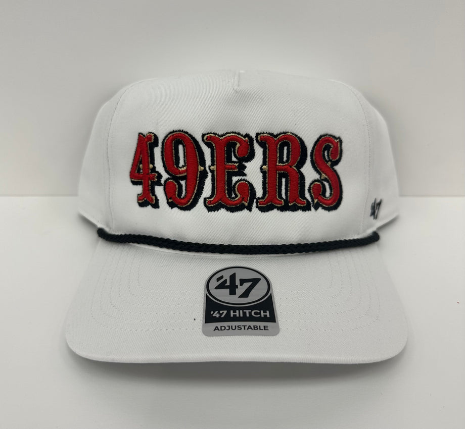 47 BRAND San Francisco 49ers Rope '47 Hitch Snapback Hat - WHITE