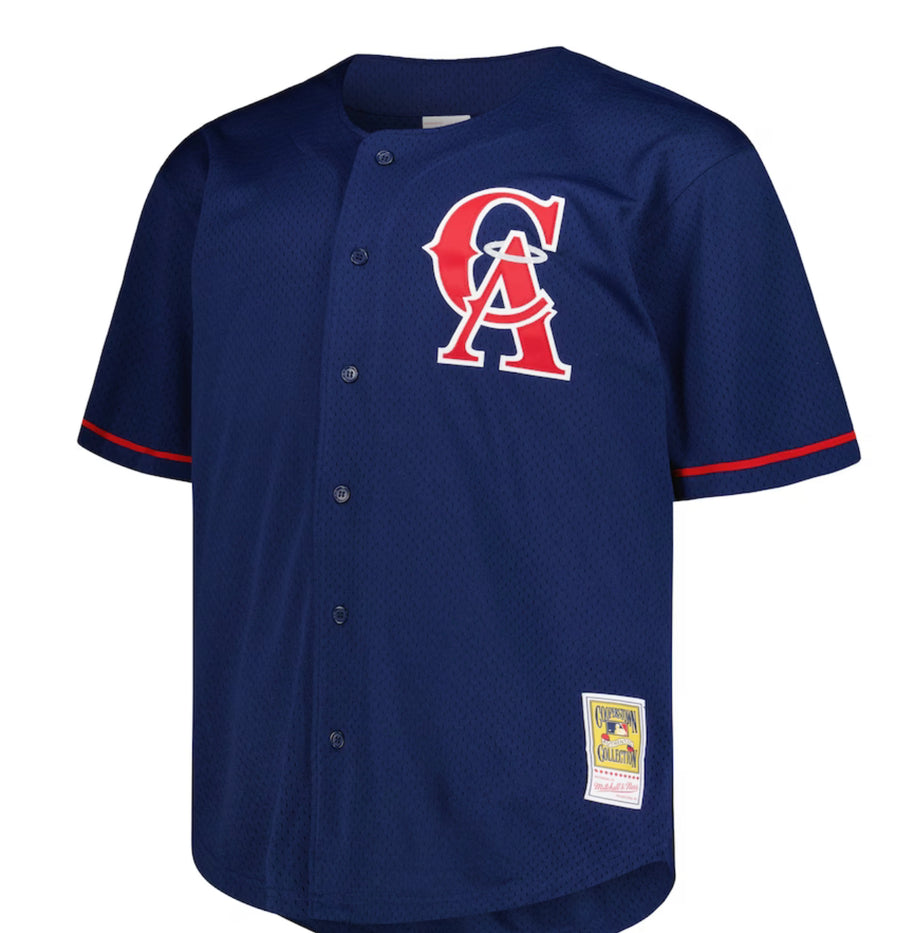 Men's Bo Jackson California Angels Mitchell & Ness Cooperstown Collection Authentic Batting Practice Jersey - Navy