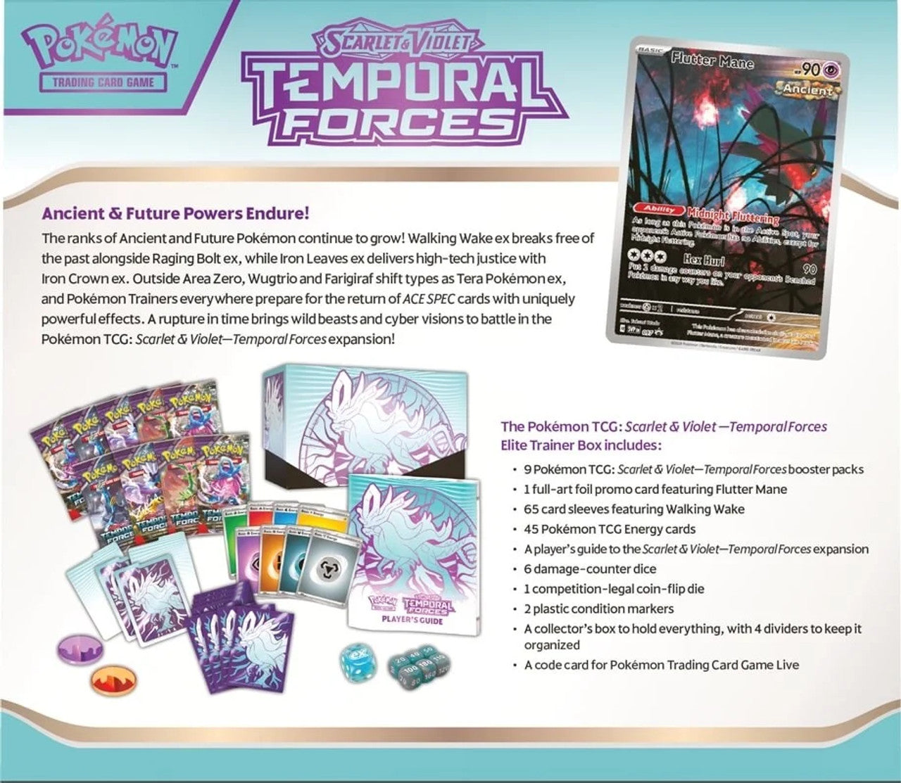 Pokmon TCG: Scarlet & Violet-Temporal Forces Elite Trainer Box (Walki The Ballgame Pokmon TCG: Scarlet & Violet-Temporal Forces Elite Trainer Box (Walki The Ballgame