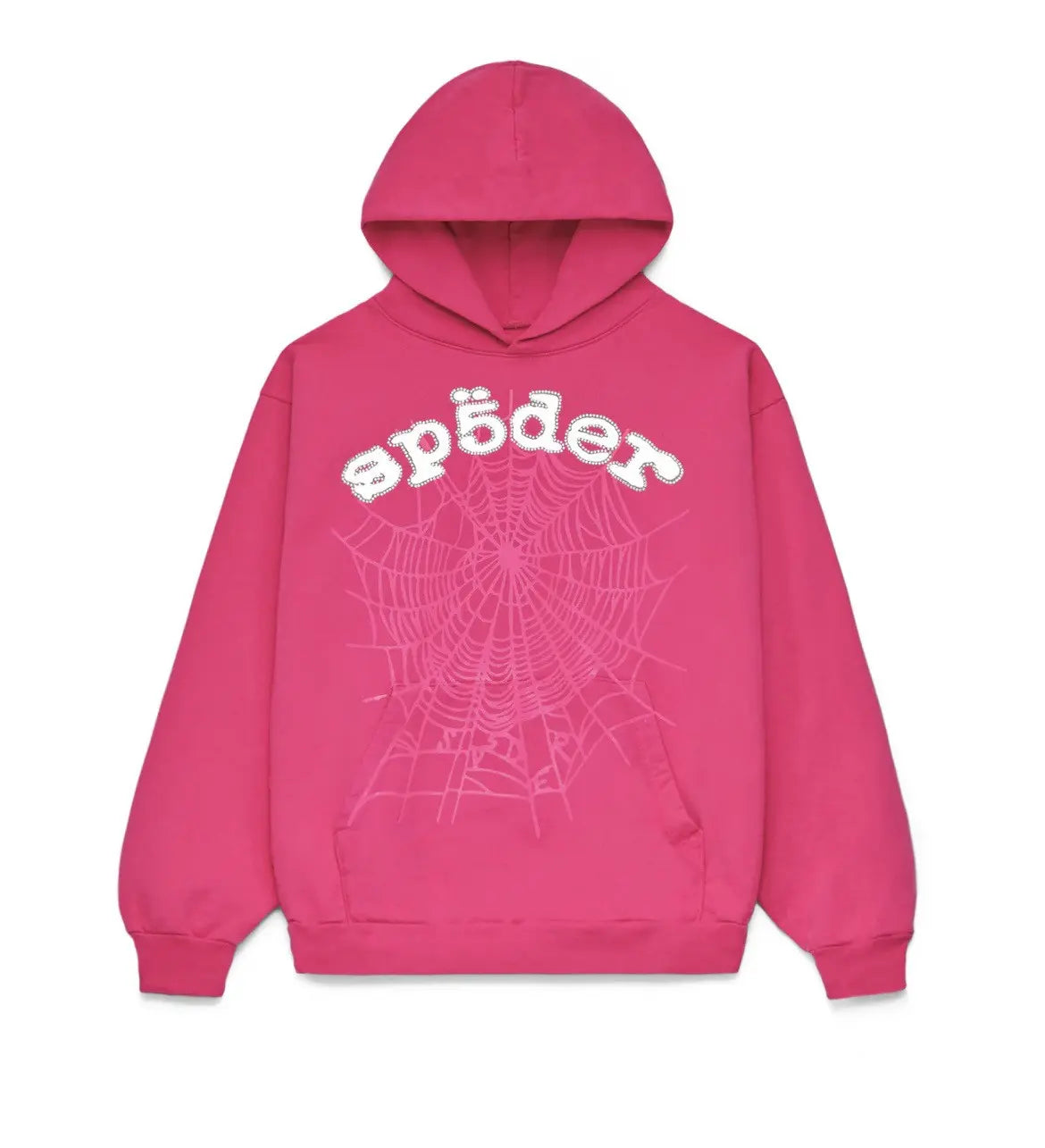 Sp5der Pink OG Web V2 Legacy Hoodie (White Text) – The Ballgame Sp5der Pink OG Web V2 Legacy Hoodie (White Text) – The Ballgame
