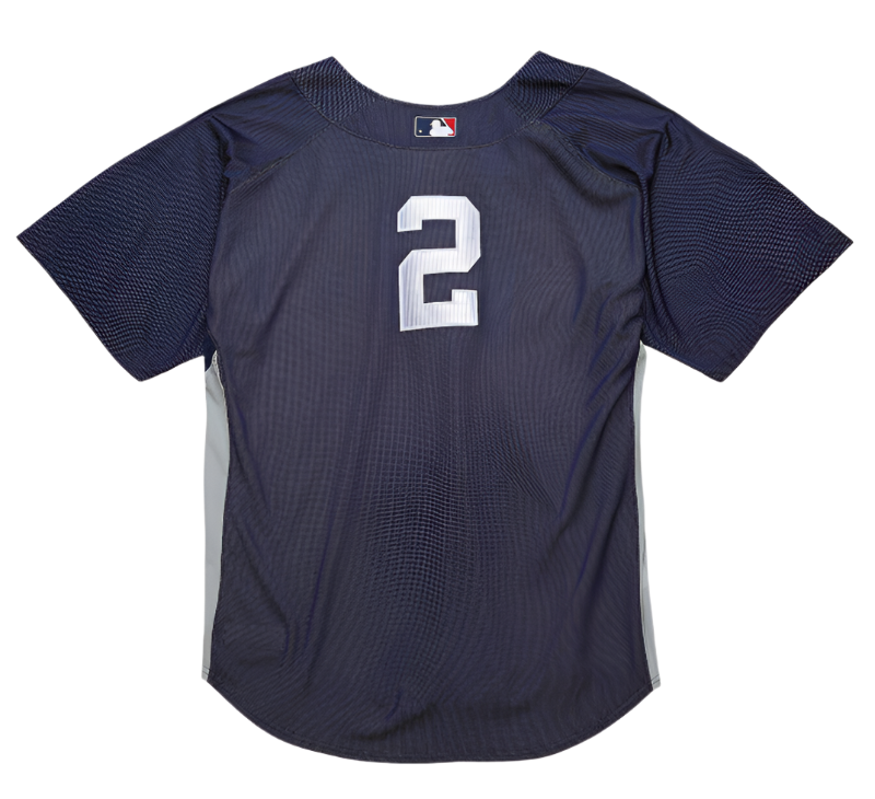 Mitchell Ness Youth Derek Jeter New York Yankees Navy Mesh BP Jersey