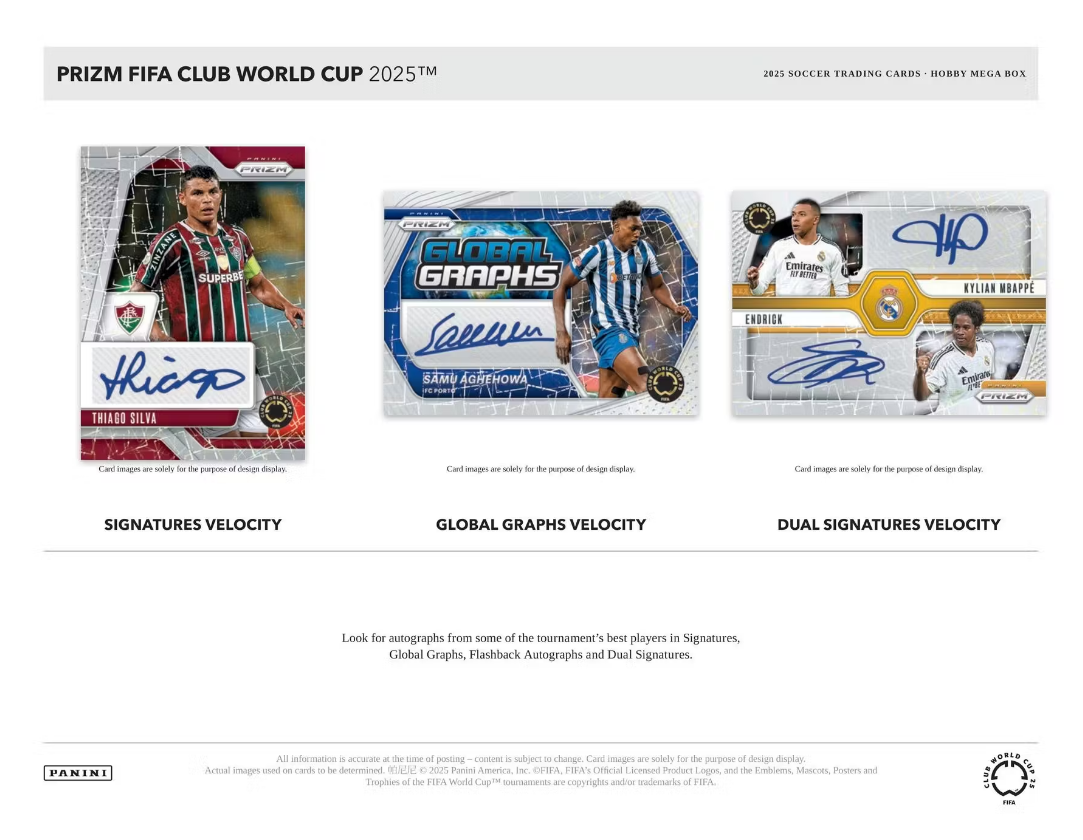 2025 Panini Prizm FIFA Club World Cup Soccer Hobby Mega Box