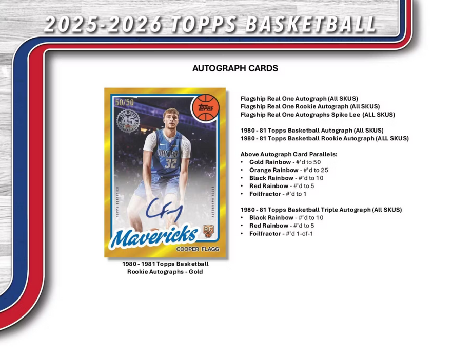 2025/26 Topps Basketball 7-Pack Blaster Box – The Ballgame