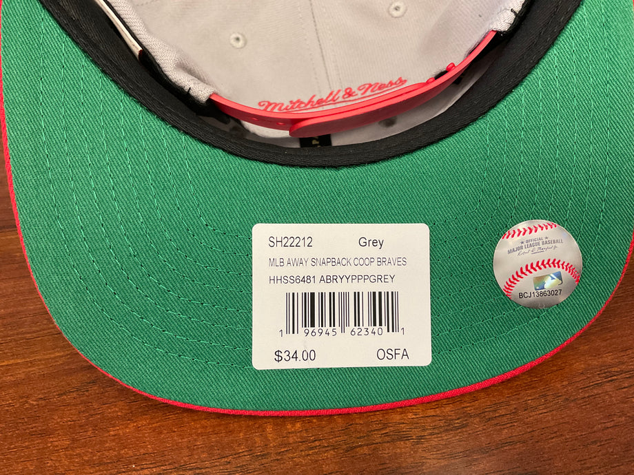 Mitchell and Ness MLB Away Snapback Coop Braves – The Ballgame