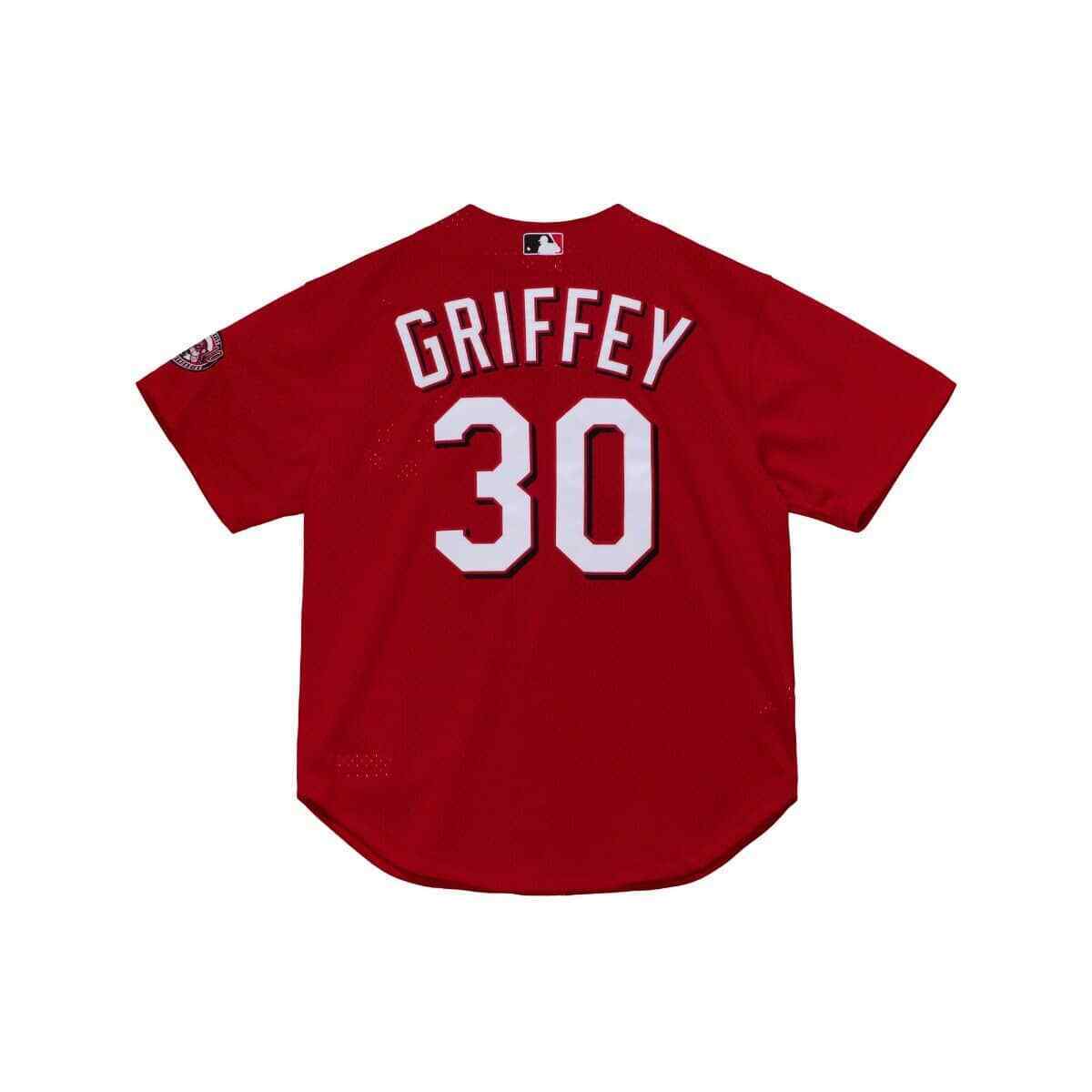 Mitchell & Ness Men's Cincinnati Reds Ken Griffey Jr. Cooperstown Collection Mesh Batting Practice Jersey M