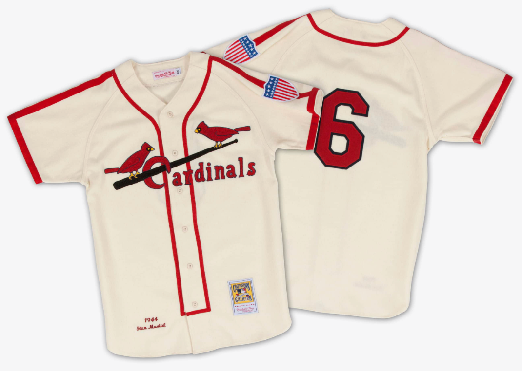 MLB St. Louis Cardinals (Stan Musial) Men's Cooperstown Baseball Jersey.