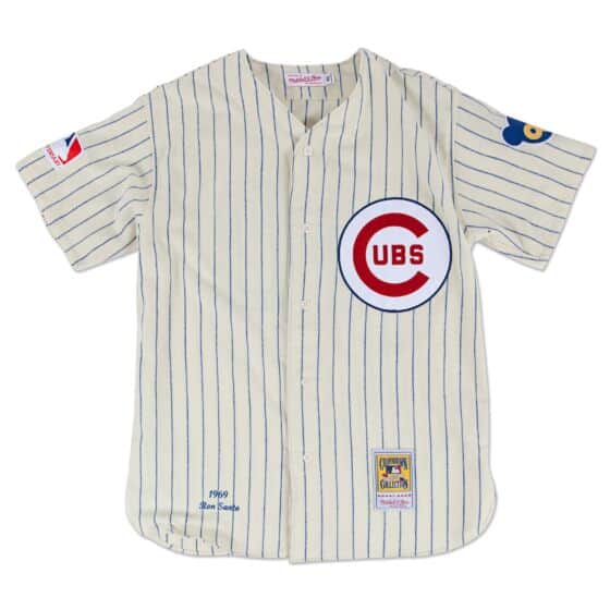 Men's Mitchell and Ness Chicago Cubs #26 Billy Williams Authentic Cream  1969 Throwback MLB Jersey