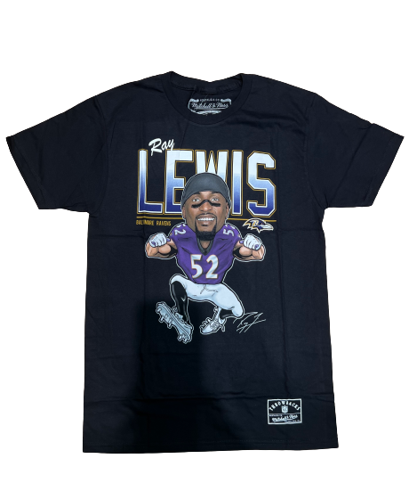 Mitchell Ness Ray Lewis NFL Caricature Ravens Tee