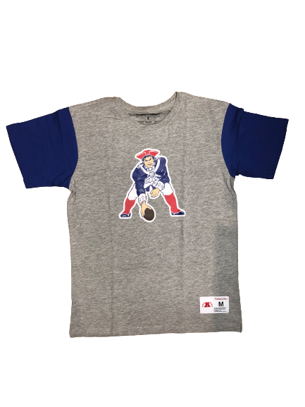 Mitchell & Ness Youth New England Patriots T-Shirt | Grey | Size Medium 10/12