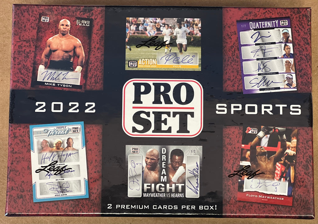 2022 Leaf Pro Set Sports Sealed Hobby Box / 2 Premium cards Per Box