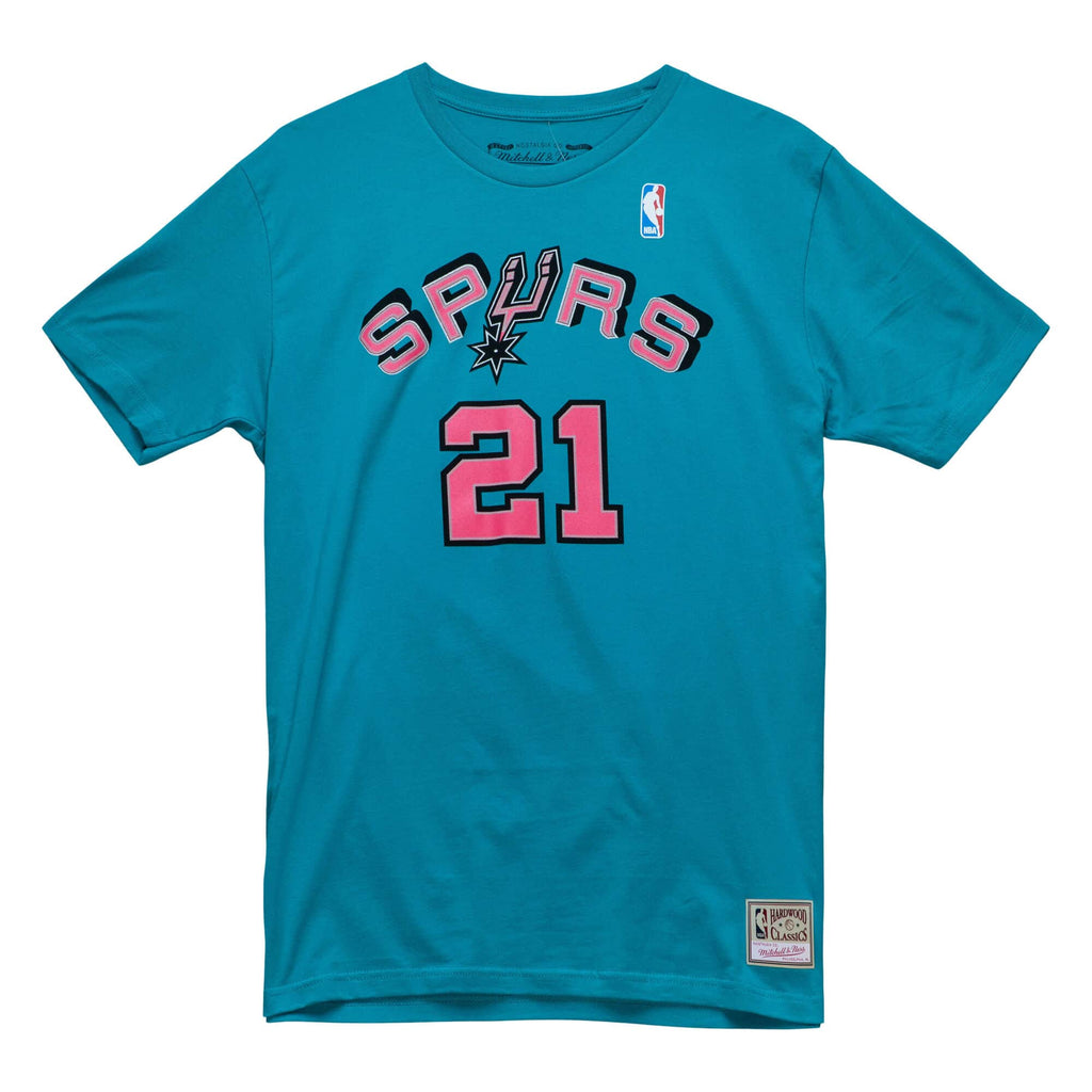 Tim Duncan San Antonio Spurs JERSEY MITCHEL & NESS PINK MULTI